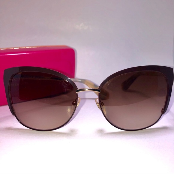 Kate Spade “Genice” 0GSA Gold Brown Sunglasses - Picture 2 of 5